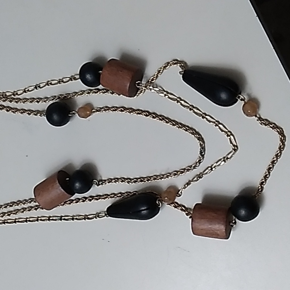 Vintage Three strand Necklace with Beads